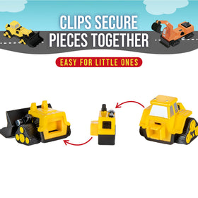 Popular Playthings excavator highlights interlocking pieces for mix-and-match creativity.
