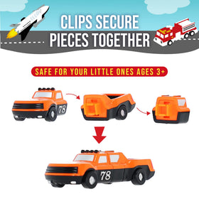 Popular Playthings magnetic vehicles imaginative-play: kids create custom vehicle teams and scenes.