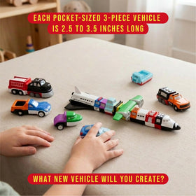 Popular Playthings magnetic vehicles large-pieces safe for little hands and play.