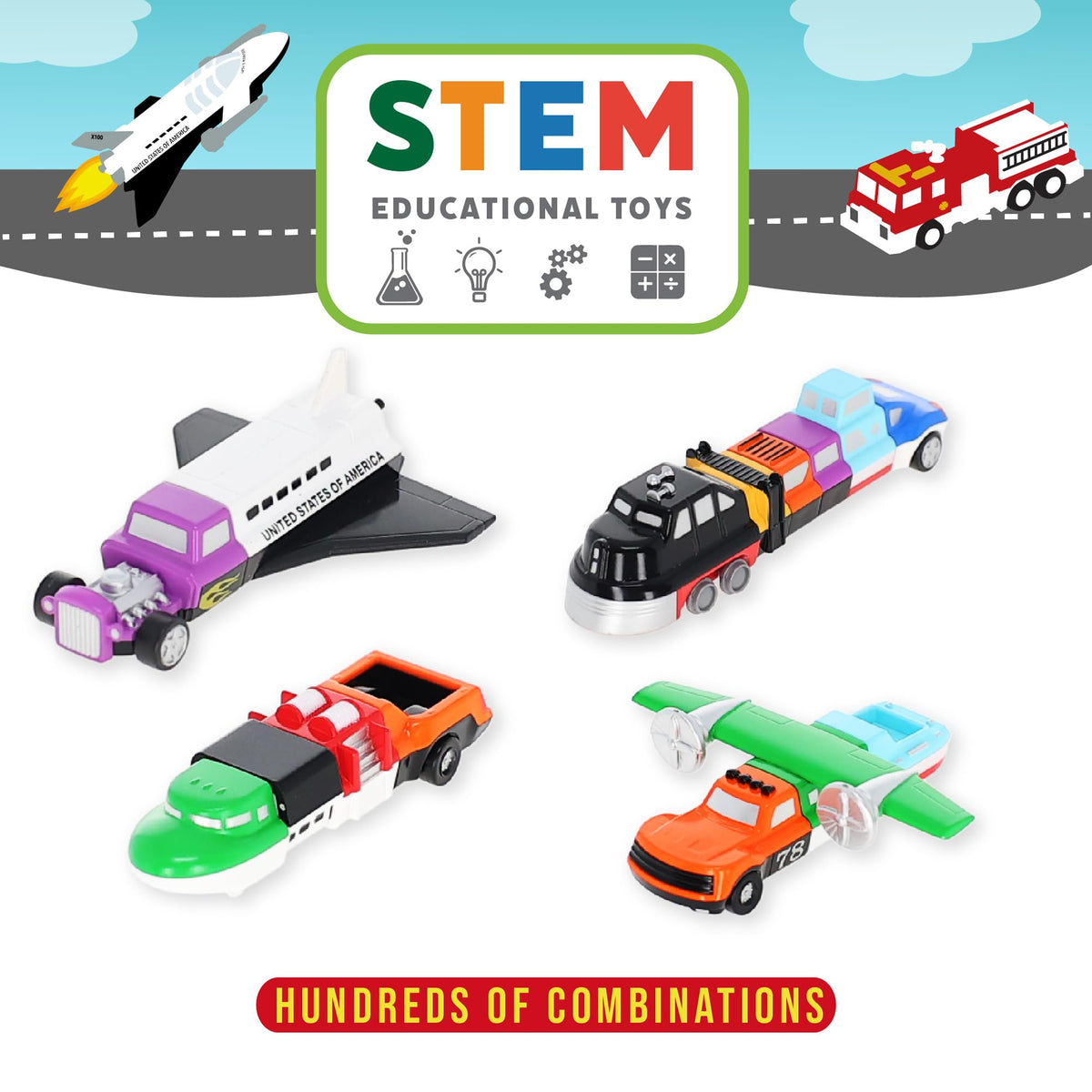 Popular Playthings magnetic vehicles mesh-bag for easy cleanup and tidy storage.