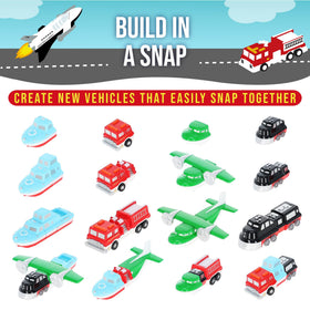 Popular Playthings magnetic vehicles mix-or-match: endless combinations spark imaginative play.