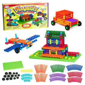 Popular Playthings Playstix color coded pieces for easy STEM building and imaginative play