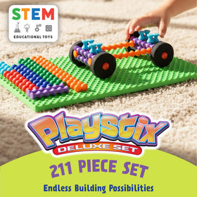 Popular Playthings Playstix assembly ideas booklet inspires kids with step-by-step projects
