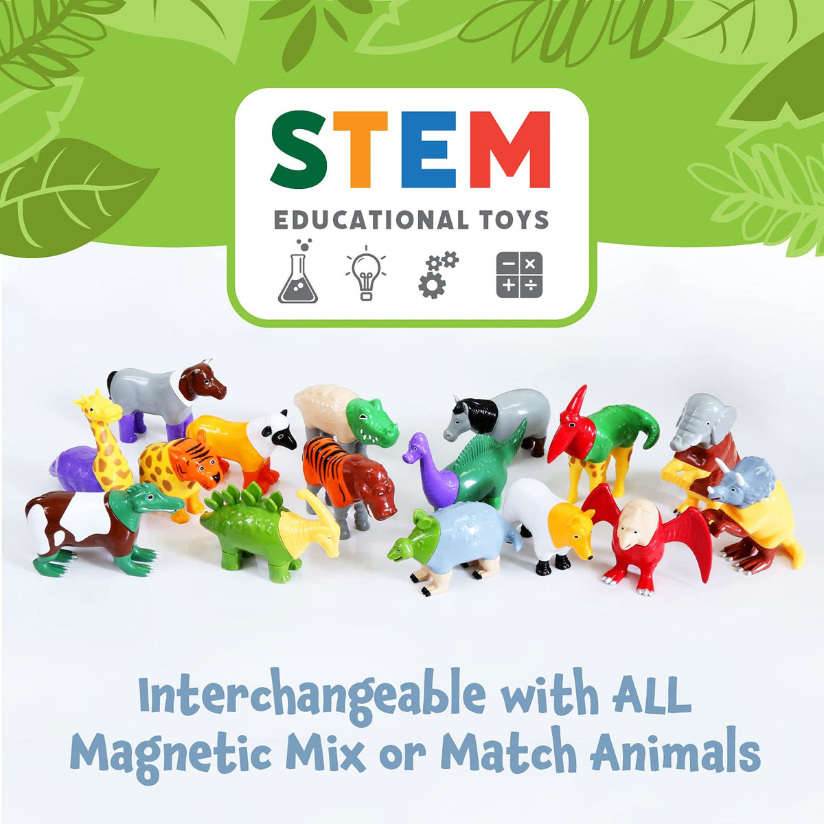Popular Playthings set-of-four magnetic dinosaurs offers versatile play