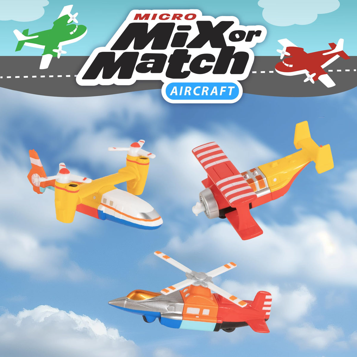 Popular Playthings snapping pieces enable quick assembly and endless mix-and-match flights.