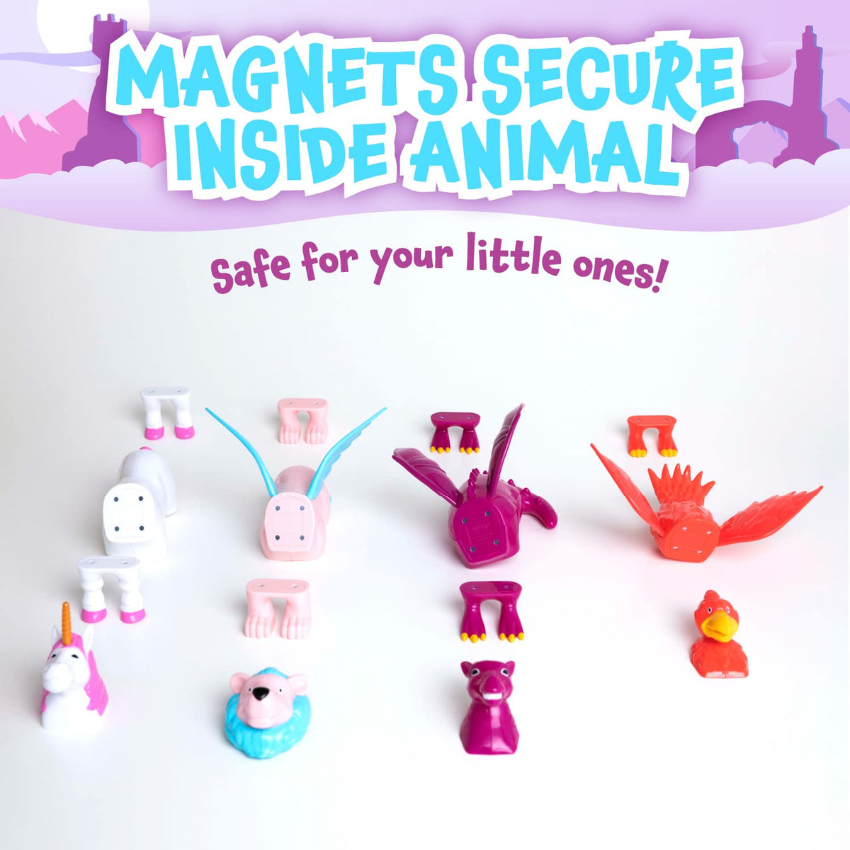 POPULAR PLAYTHINGS 15-piece set offers dozens of mix-and-match combinations.