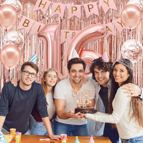 PopularLdo rose gold 16 balloon creates a bold focal point