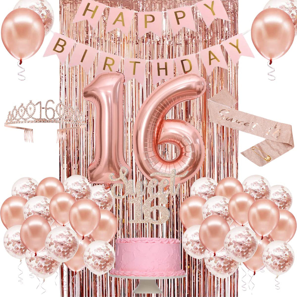 PopularLdo Sweet 16 sash in rose gold for a polished party look