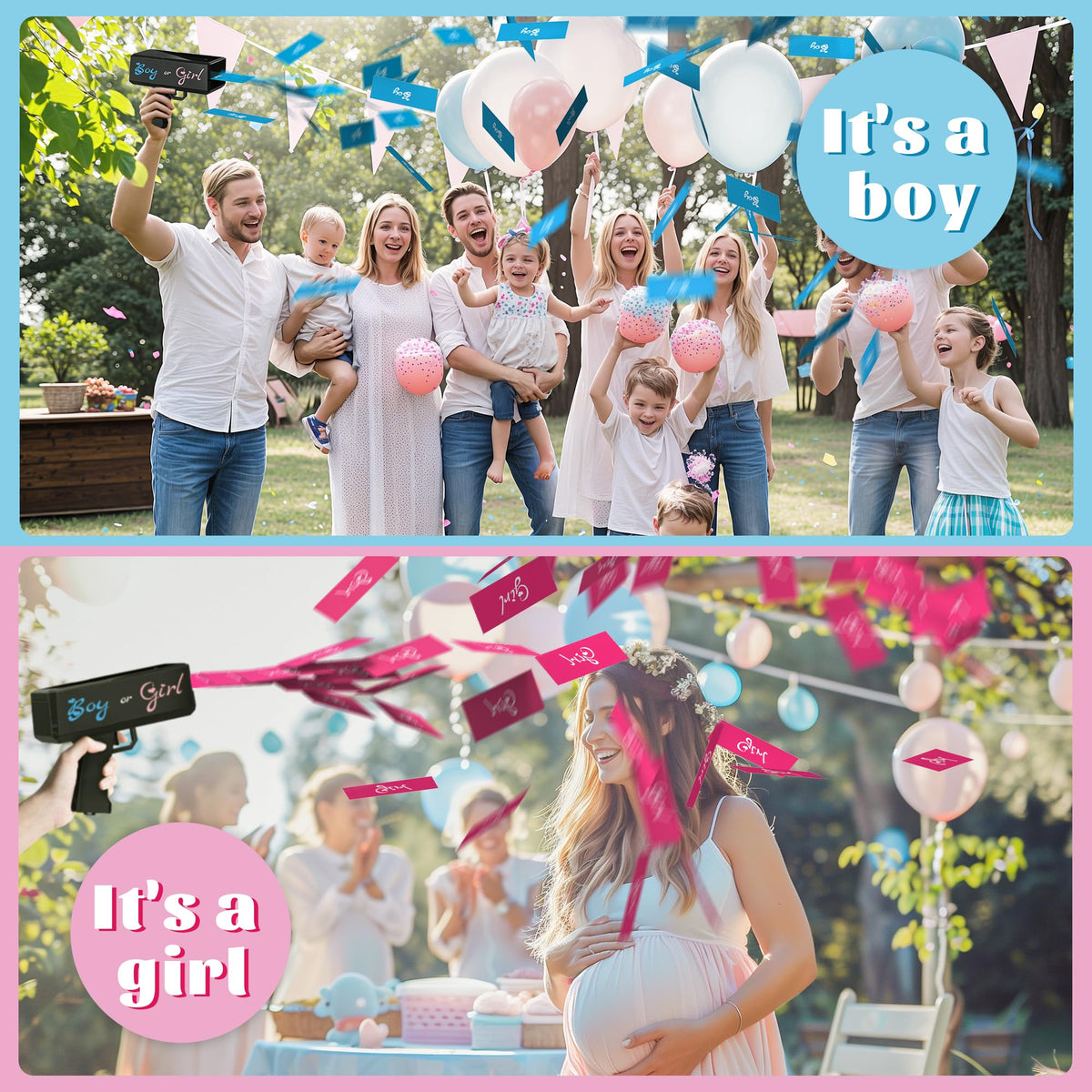 POPUPARTY ideal gift for expecting parents at lively gender reveal parties.