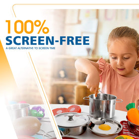 POPUTOY kitchen utensils including spoon and spatula for pretend cooking