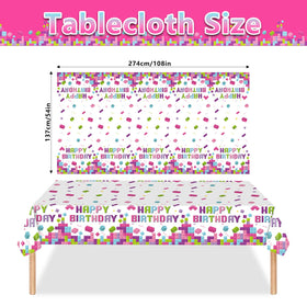 Poqirzan building blocks decor highlights theme with colorful blocks design.
