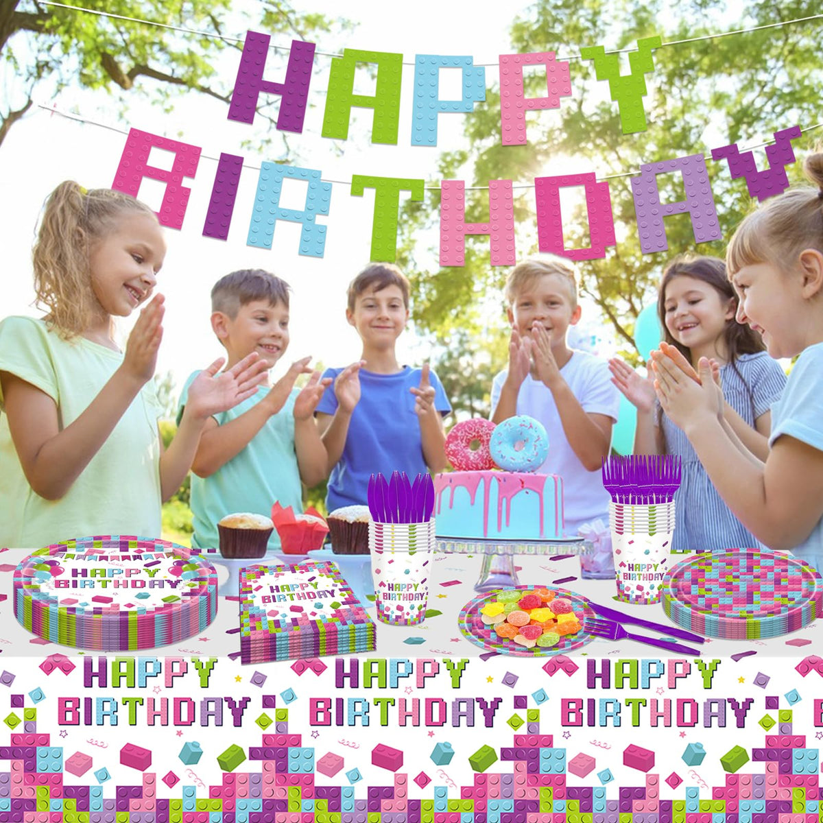 Poqirzan building blocks napkins add fun print and mess-friendly convenience.