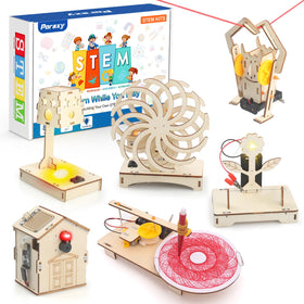 Poraxy 6-in-1 STEM toy unboxing reveals all parts for versatile construction fun.