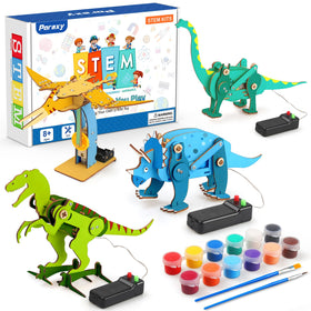 Poraxy 4-in-1 dinosaur kit cover showing colorful, engaging STEM toy set