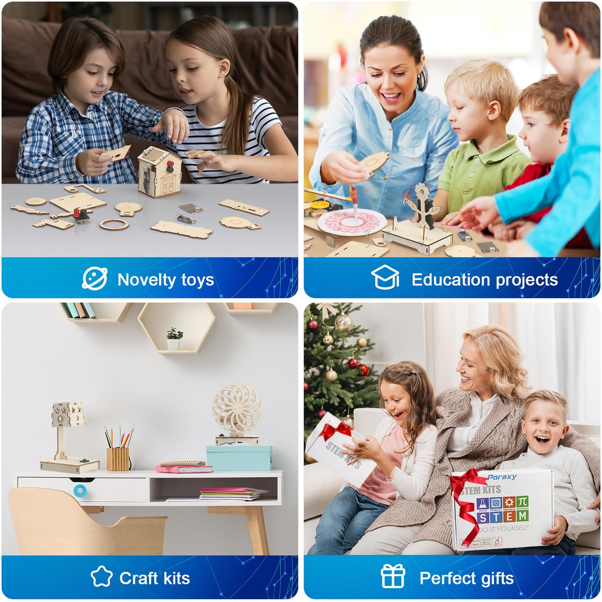 Poraxy hand-eye coordination training through assembly strengthens focus and fine motor skills.