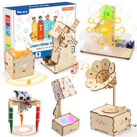 Poraxy STEM kit 6in1 wooden puzzles for hands-on problem solving.