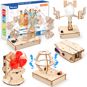 Poraxy STEM kits contents layout for easy, safe first builds