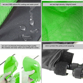 Porayhut elastic rope stakes for secure ground setup.