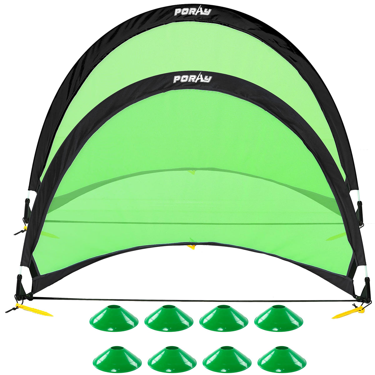 Porayhut pop-up soccer goal setup for quick backyard practice.