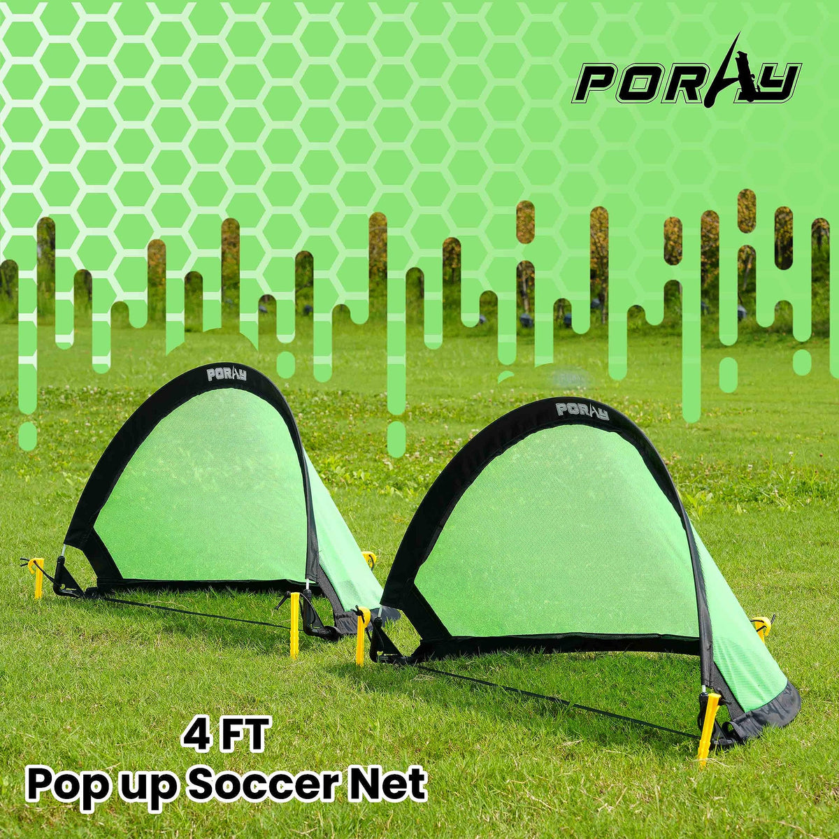 Porayhut two-goal training kit ready for drills anywhere.