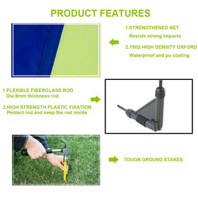 Porayhut waterproof netting resists wear during outdoor play.