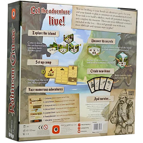 Portal Games Robinson Crusoe: thick cardboard character boards for durable sessions.