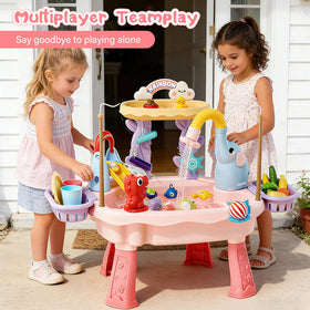 Poruary pink 4-in-1 table makes a versatile gift for curious toddlers.