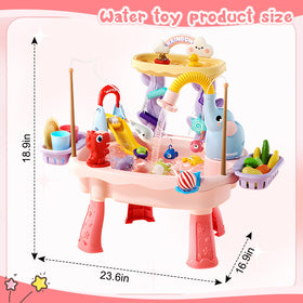 Poruary water table kitchen play setup encourages pretend dishwashing and utensil handling during imaginative meals.