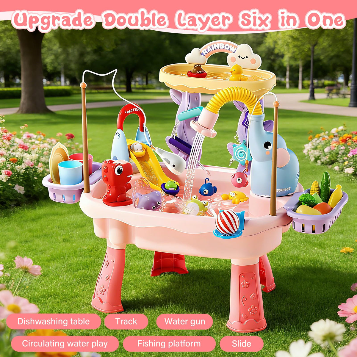Poruary accessories like vegetables and cutlery expand role-play cooking scenarios.