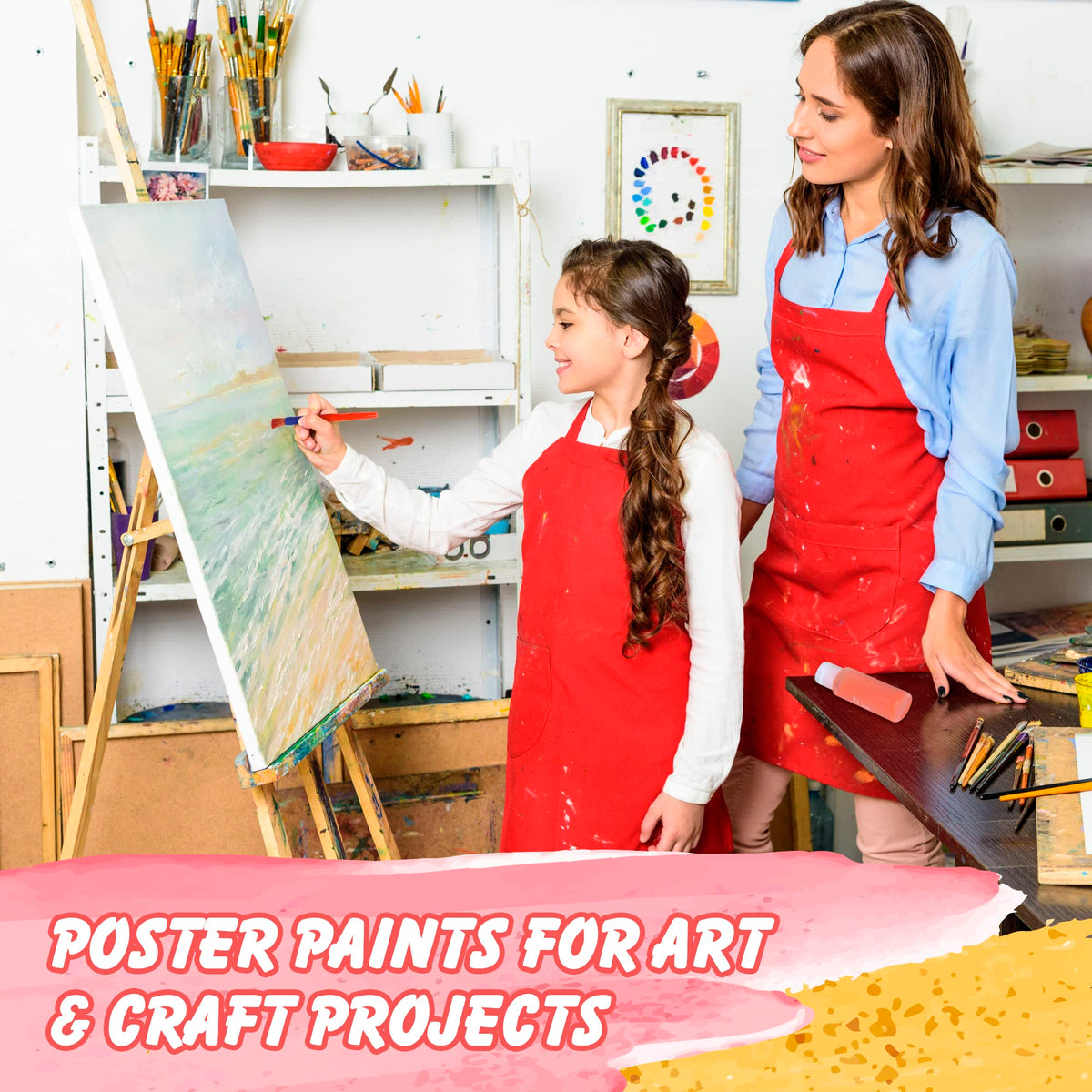 Positive Art versatile tempera paints for a variety of arts and crafts.