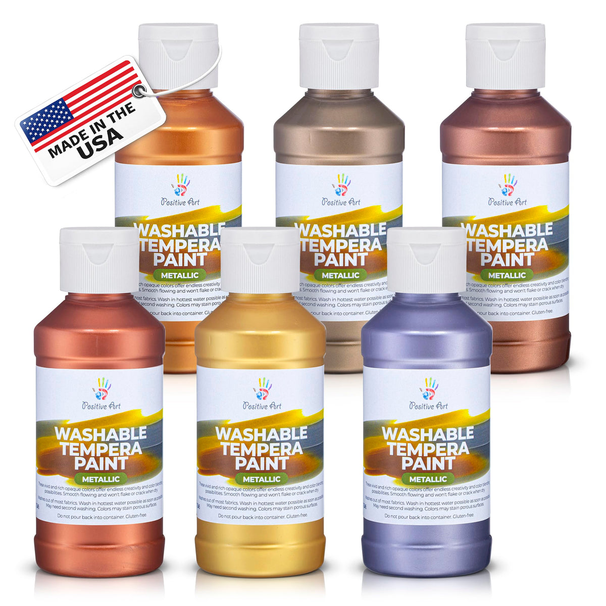 Positive Art metallic tempera gold bottle for bold posters and crafts