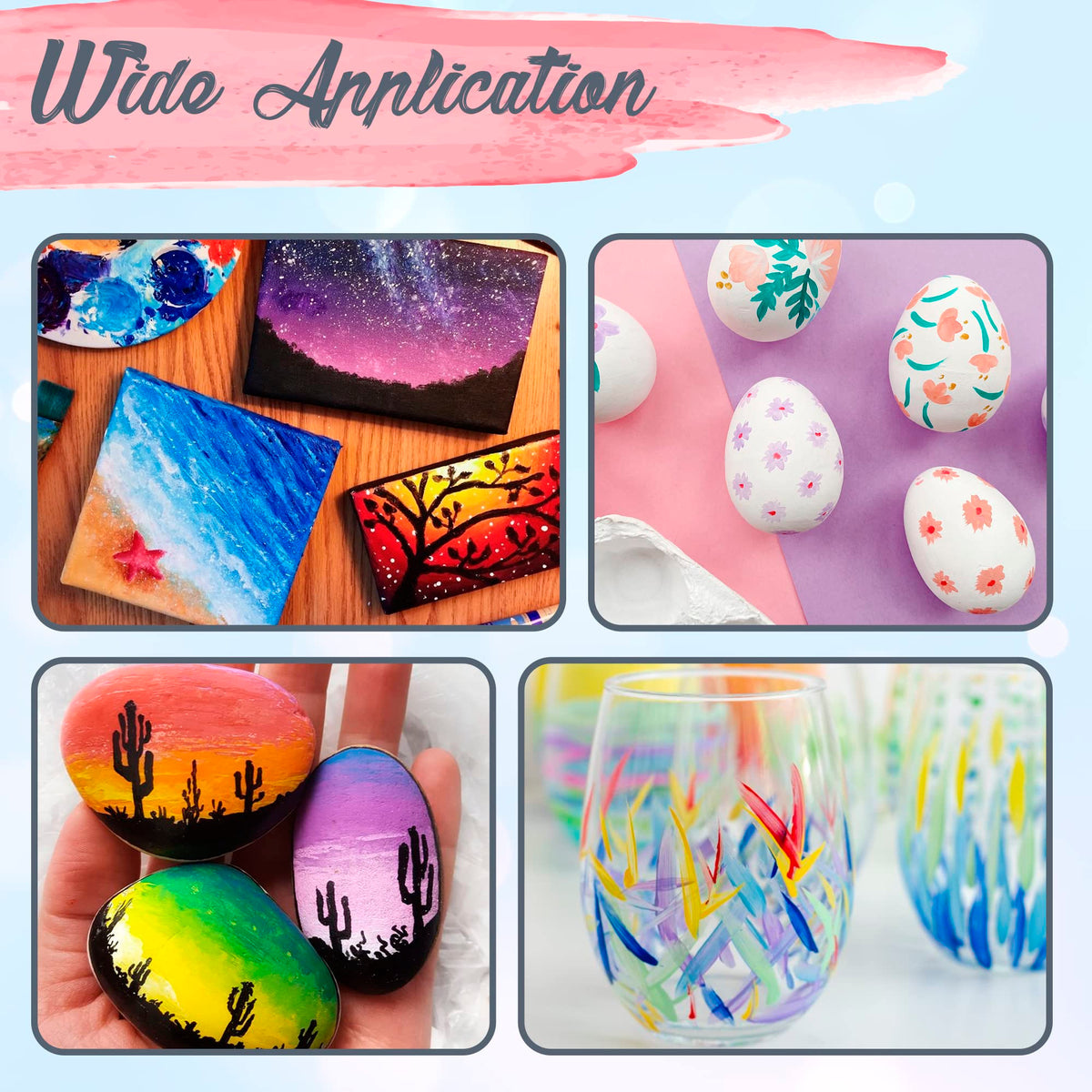 Positive Art glitter finishes add festive sparkle to kid-made projects.