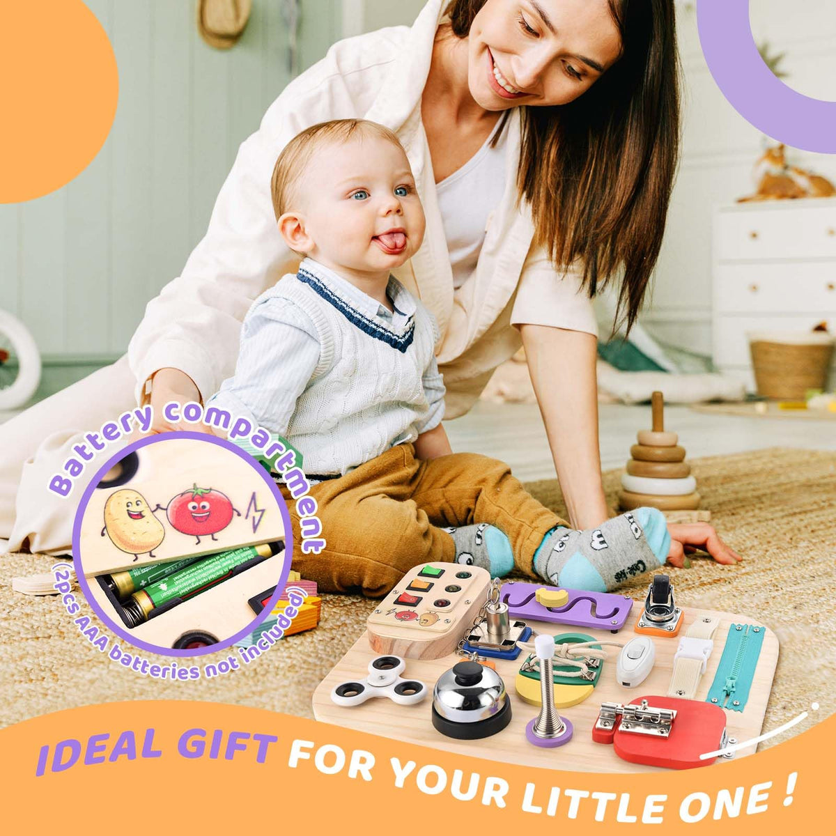 Potatomato Montessori Busy Board makes a great toddler gift