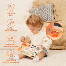 Potatomato music box with Jingle Bells adds gentle auditory cues for engagement