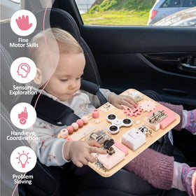 Potatomato pink board gear spin encourages visual tracking and coordination