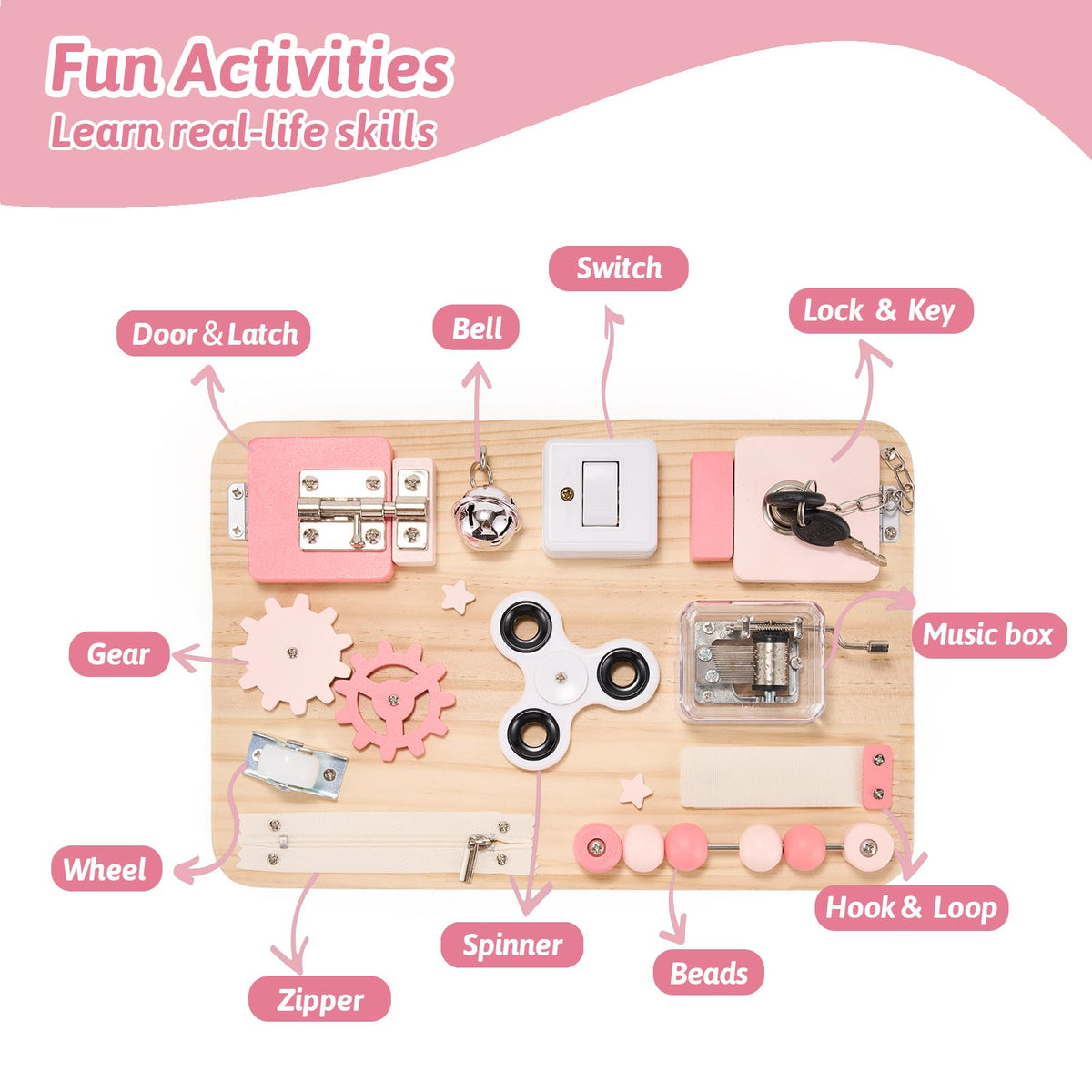 Potatomato music box area introduces Jingle Bells for auditory exploration