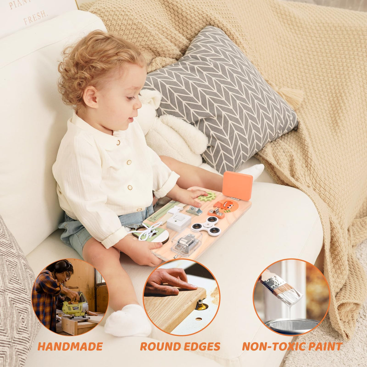 Potatomato safety-focused natural wood with non-toxic finish for safe exploration