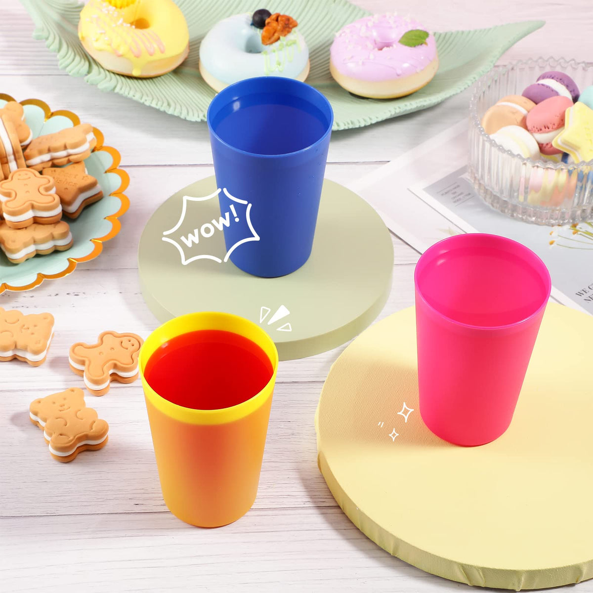 Potchen 260 ml capacity cups suit juice, milkshakes, and water.