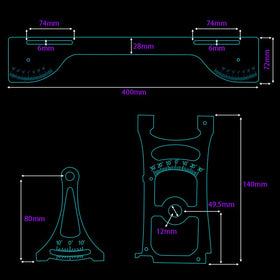 Pothyes aluminum alloy buggy setup tool for off-road chassis tuning.