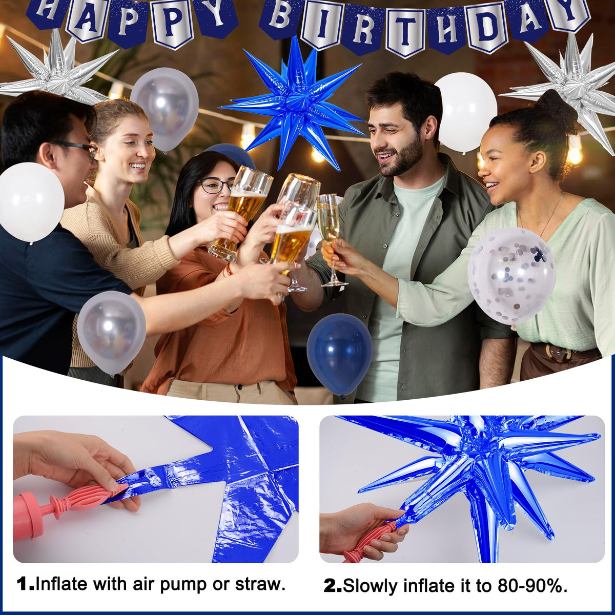 Pounira balloon arch strip helps build a grand centerpiece quickly.