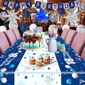 Pounira blue silver latex balloons are sturdy and vibrant for settings.
