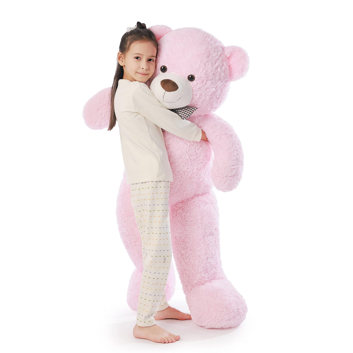 Poutmac big pink teddy bear back view reveals craftsmanship