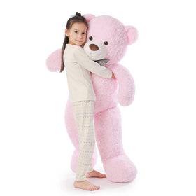 Poutmac big pink teddy bear back view reveals craftsmanship