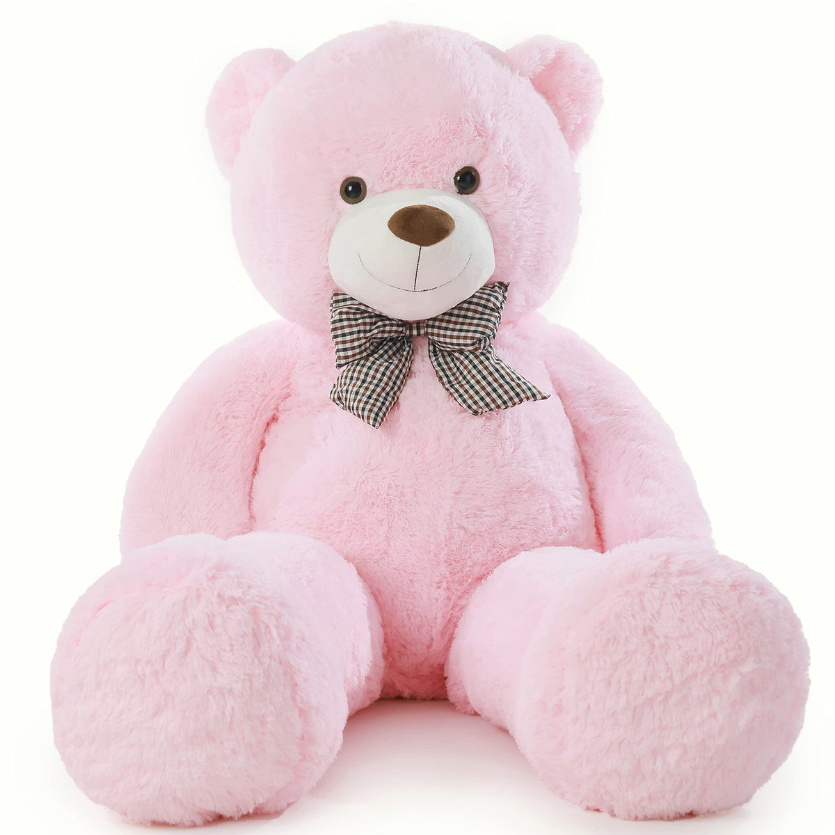 Poutmac giant teddy bear side view shows plush texture and size