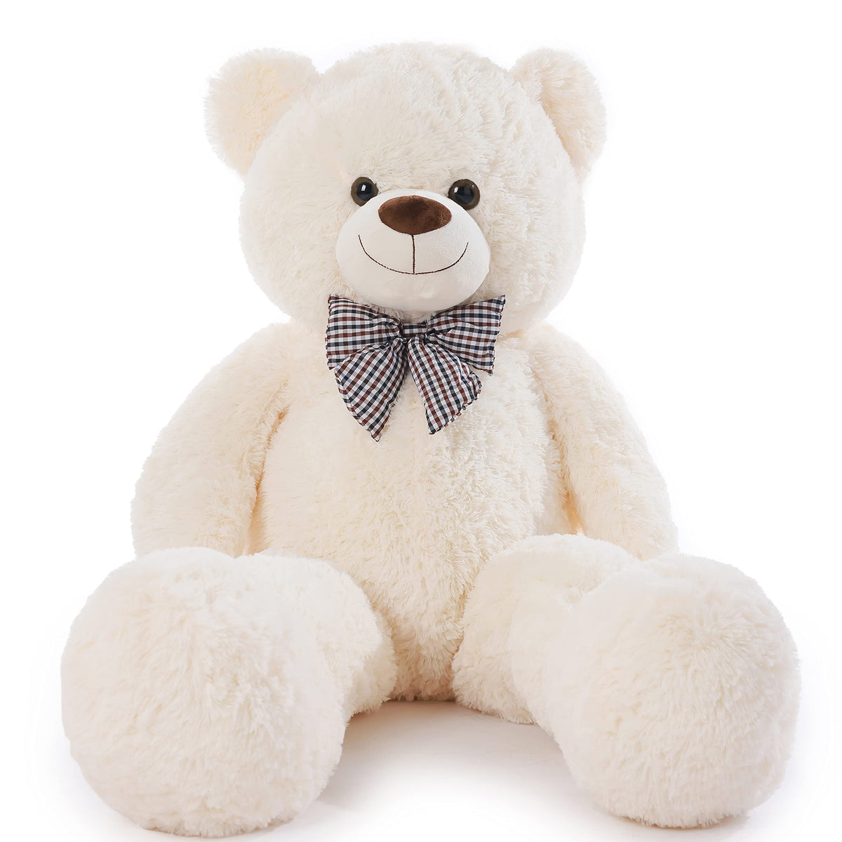 Poutmac 47-inch teddy bear, side view, plush and huggable