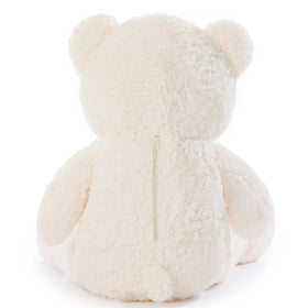 Poutmac teddy bear with plaid bow for gift-ready charm