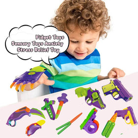 Poveyan stress-relief fidget gun set suited for classroom prizes.