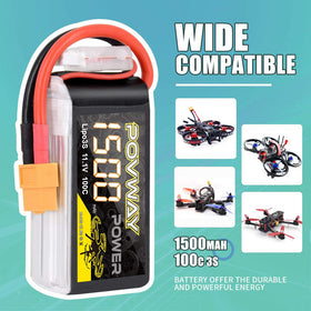 POVWAY dimensions 73x34x27mm fits compact RC aircraft