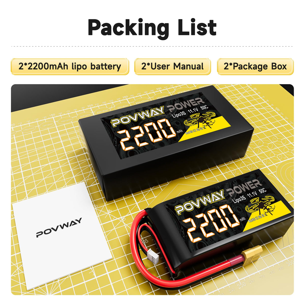 POVWAY soft-case design offers safe handling and transport for batteries.