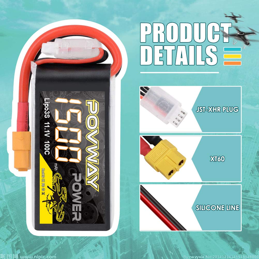POVWAY battery weight 142g for balanced FPV aircraft